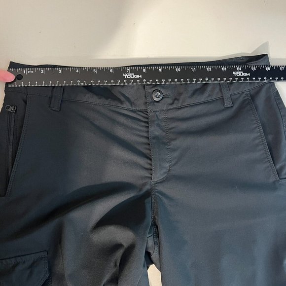 Eddie Bauer Travex Pants Womens 6 Black Fleece Lined Hiking Winter Straight Leg - Picture 5 of 16